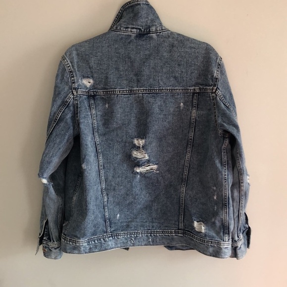 Boyfriend  Denim Jean Trucker Jacket Size M - Picture 12 of 14